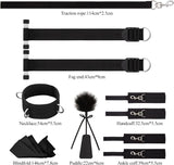 Load image into Gallery viewer, Isexse 7-Piece BDSM Bondage Kit – Adjustable Collar, Cuffs, Blindfold &amp; Door Swing for Couples