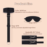 Load image into Gallery viewer, Isexse BDSM Bondage Kit – Adjustable Cuffs, Collar, Eye Mask &amp; Straps for Couples