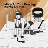 Load image into Gallery viewer, Isexse 7-Piece BDSM Bondage Kit – Adjustable Collar, Cuffs, Blindfold &amp; Door Swing for Couples
